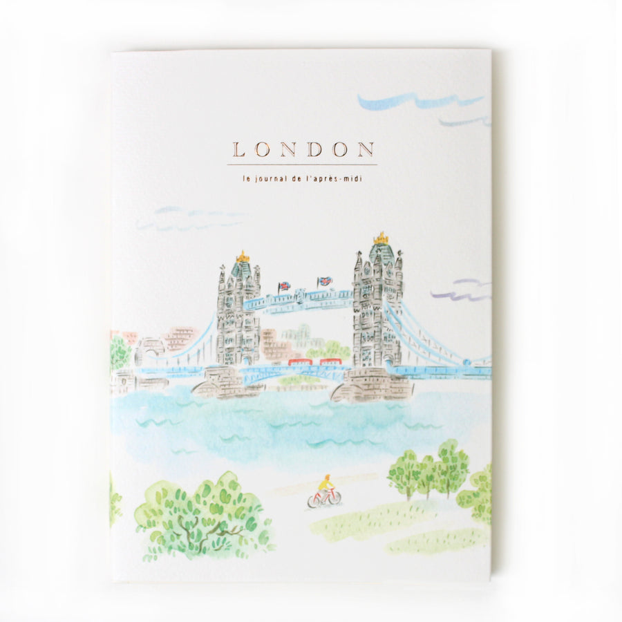 L'apres-Midi Travel Journal 128p. London 01 Tower Bridge White Back Ground Photo