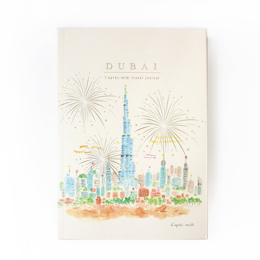 L'apres-Midi Travel Journal 128p. Arab Emirates 01 Dubai Burj Khalifa White Back Ground Photo