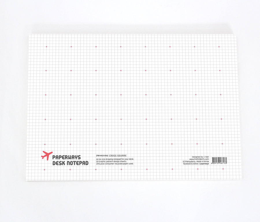Paperways A4 Desk Note Pad 03 Cross Grid White Back Ground Photo