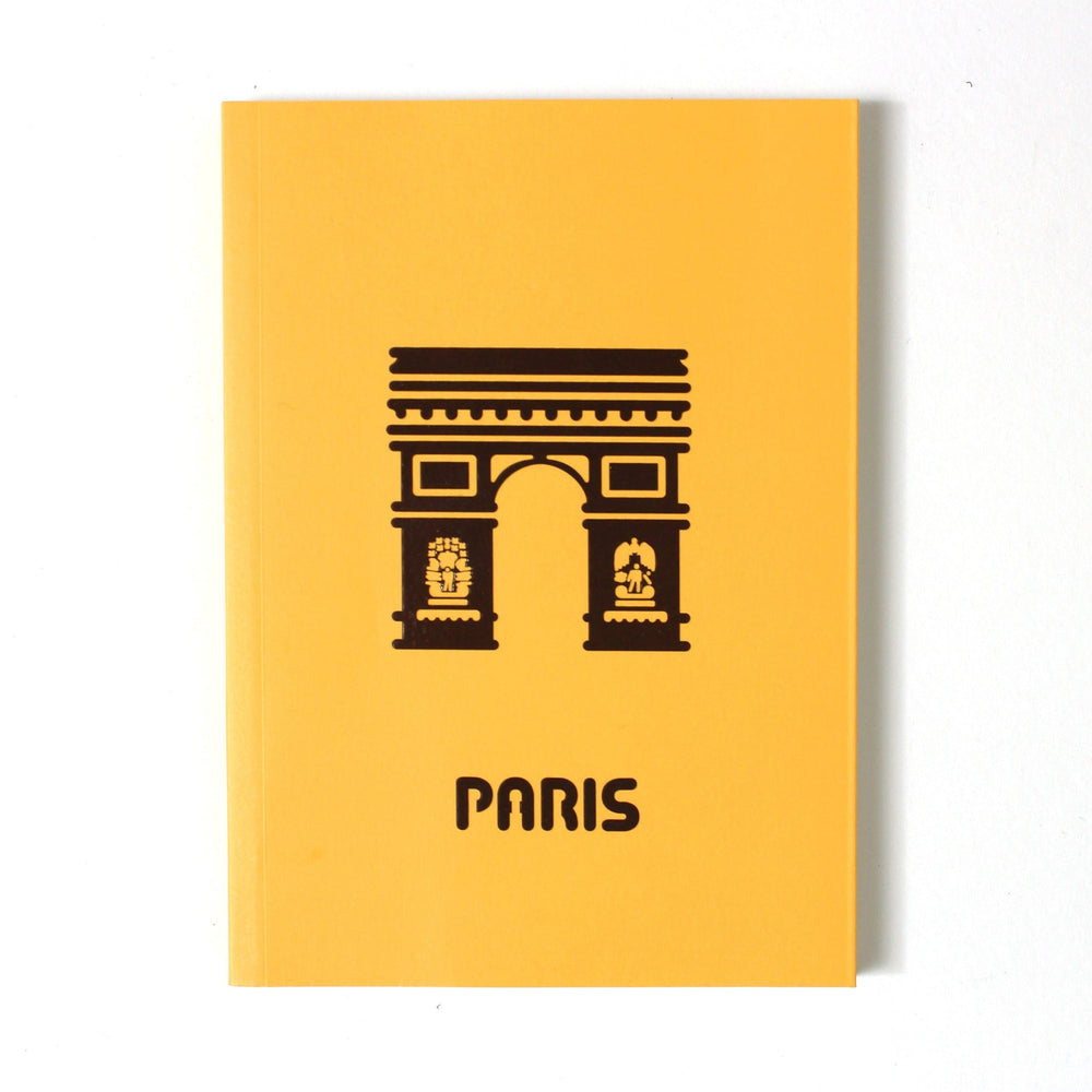 Mini Journal Paris 04 Arc de Triomphe Yellow White Back Ground Photo