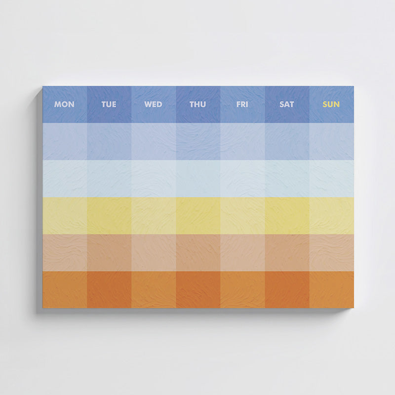 Colorful monthly deskpad on the white background