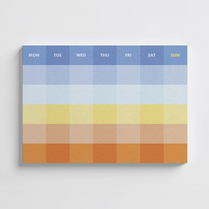 Colorful monthly deskpad on the white background