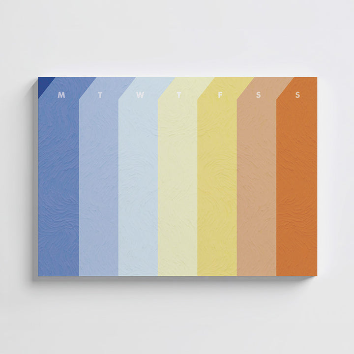 Weekly deskpad on the white background