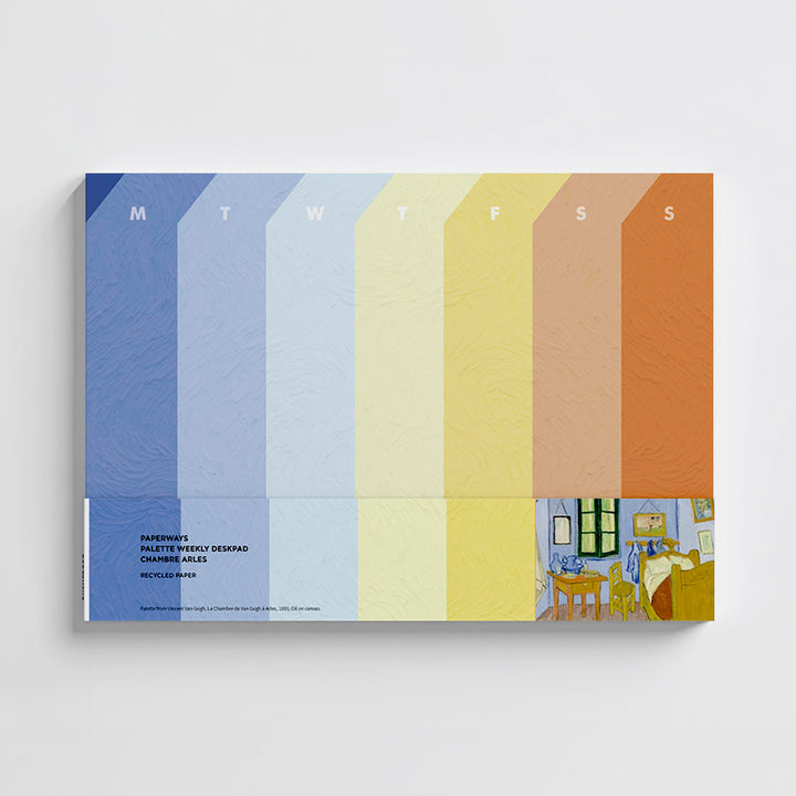 Weekly deskpad with Van gogh's artwork on the white background