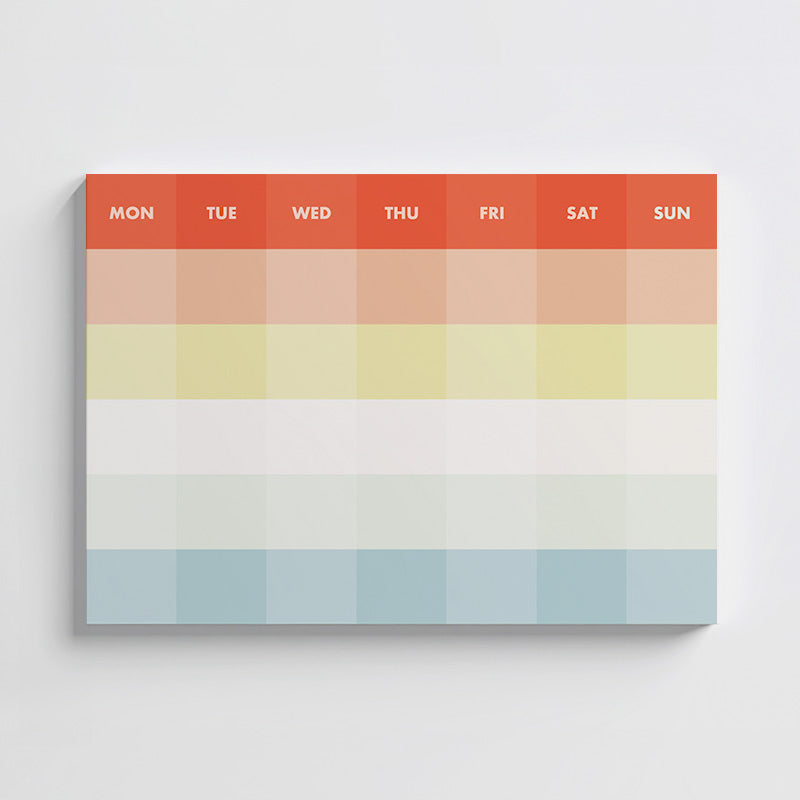 Colorful monthly deskpad on the white background
