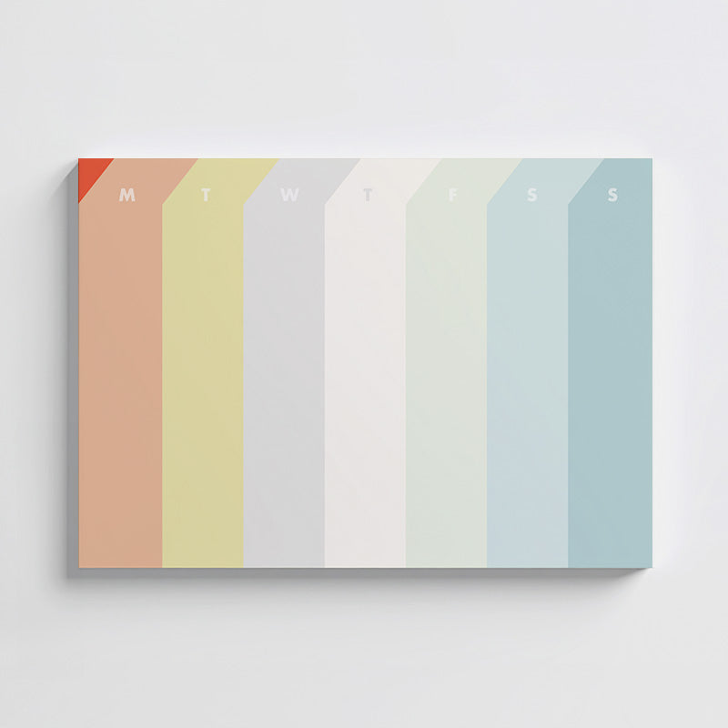 Colorful weekly deskpad on the white background