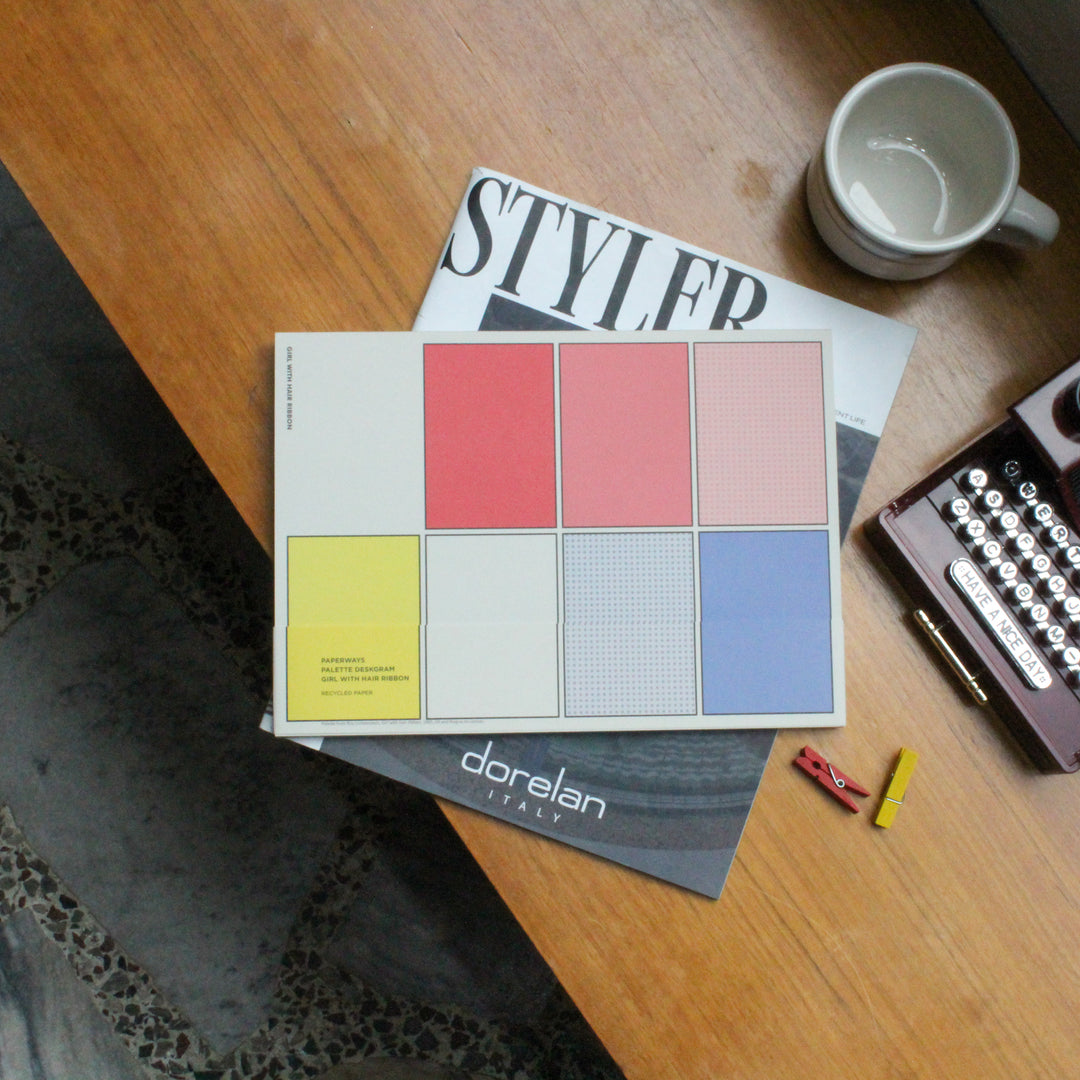 Weekly notepad on the table