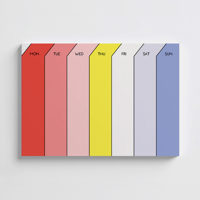 Weekly deskpad on the white background