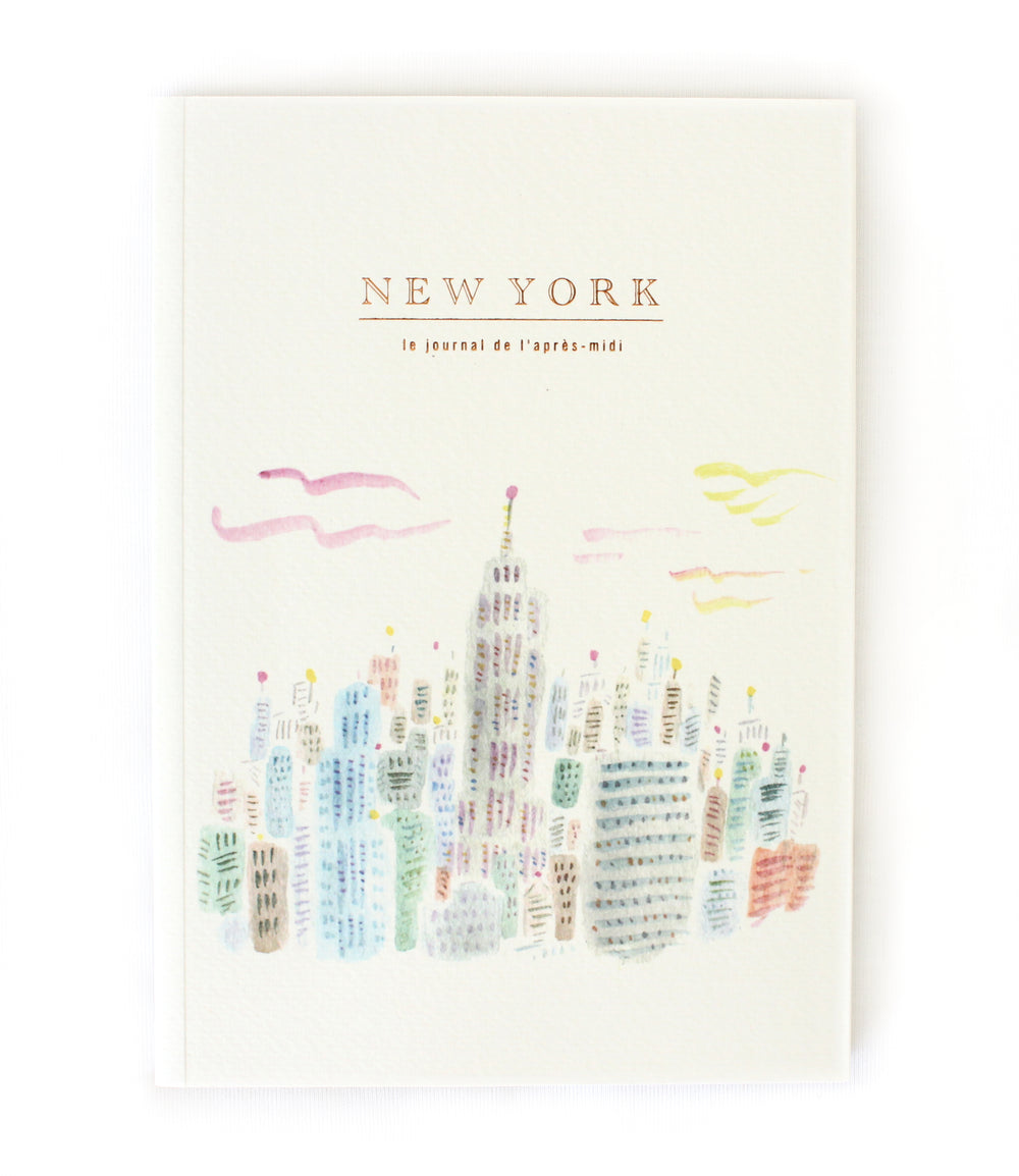 L'apres-Midi Travel Journal 128p. New York 02 New York Night White Back Ground Photo