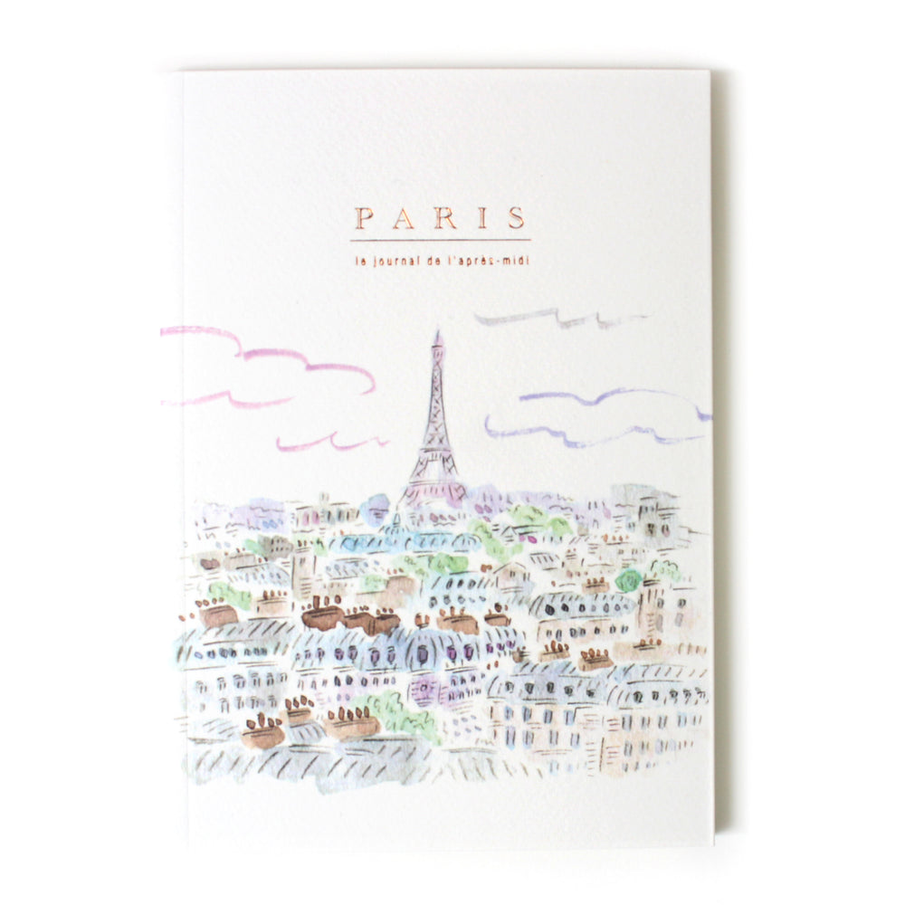 L'apres-Midi Travel Journal 128p. France 02 Paris City Blue White Back Ground Photo