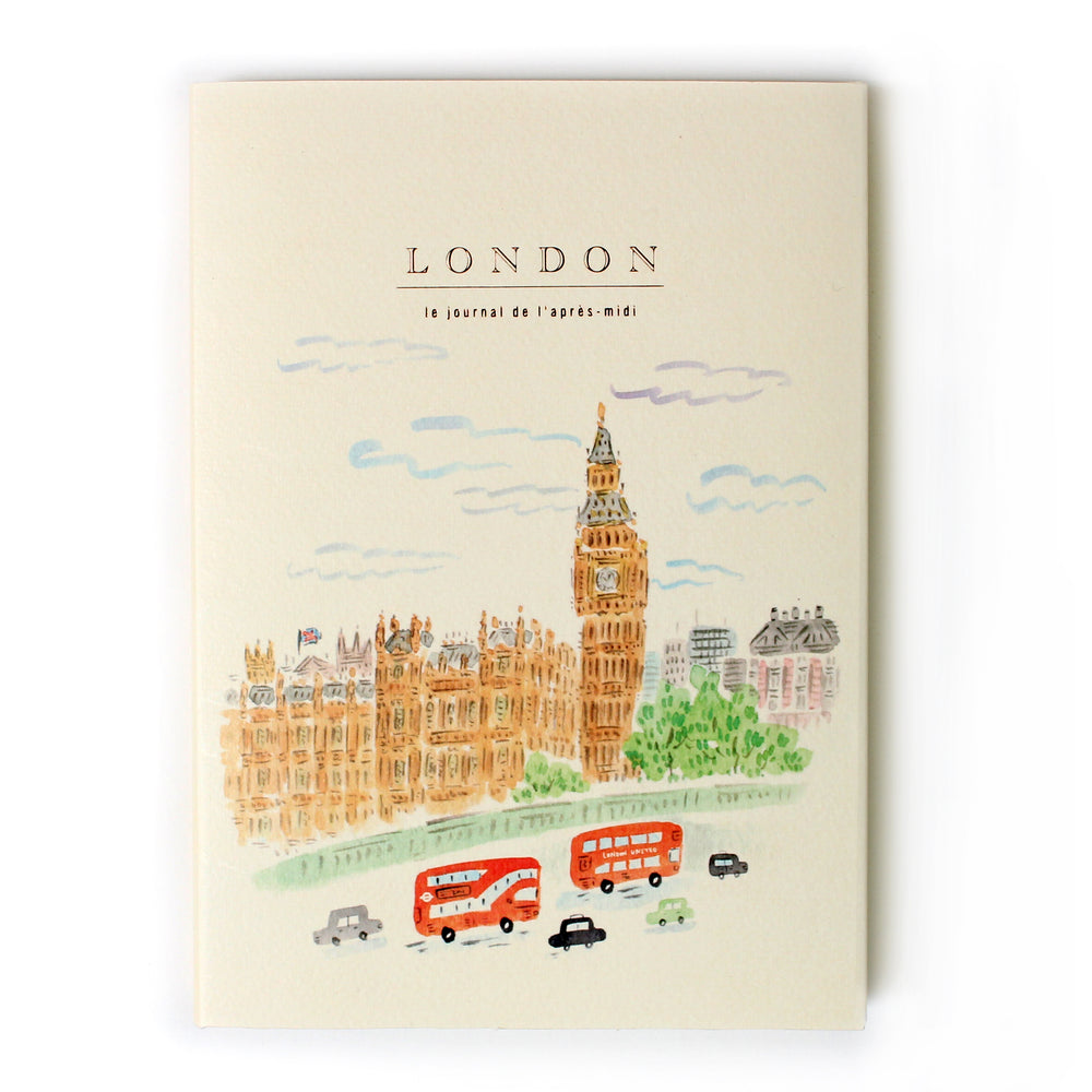 L'apres-Midi Travel Journal 128p. London 02 Big Ben White Back Ground Photo