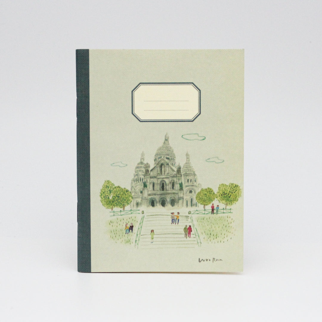 Notebook with a design of a famous landmark on the cover