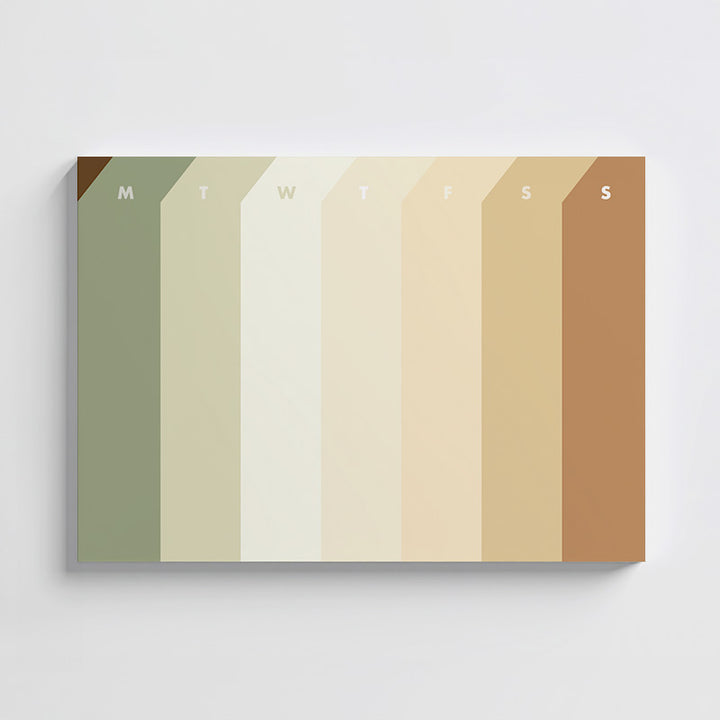 Weekly deskpad on the white background