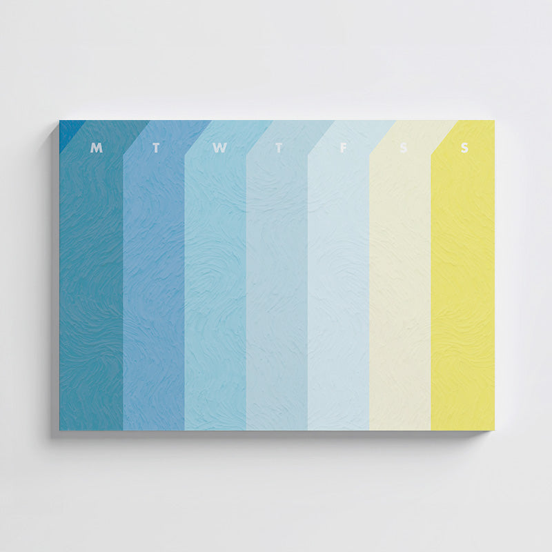 Weekly deskpad on the white background