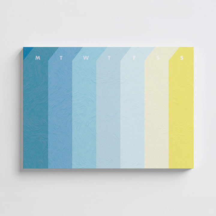 Weekly deskpad on the white background