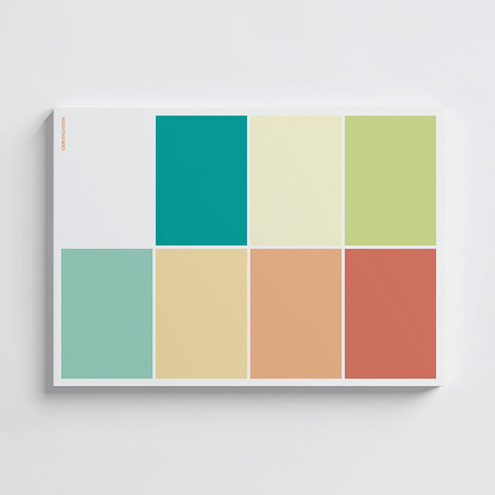 Colorful notepad on white background