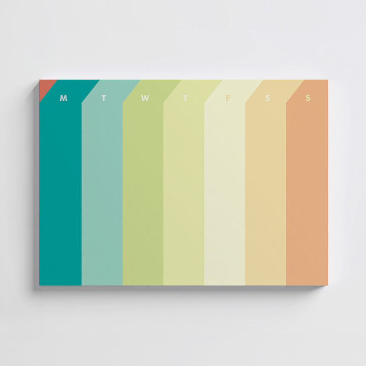 Weekly notepad on white background