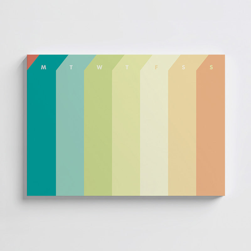 Weekly notepad on white background