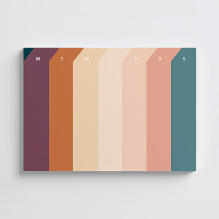 Weekly deskpad on the white background