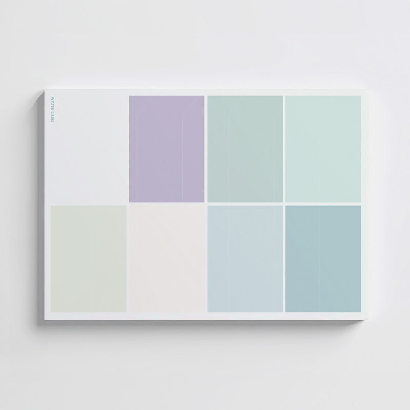 Desk Notepad with pastel shades on a white background