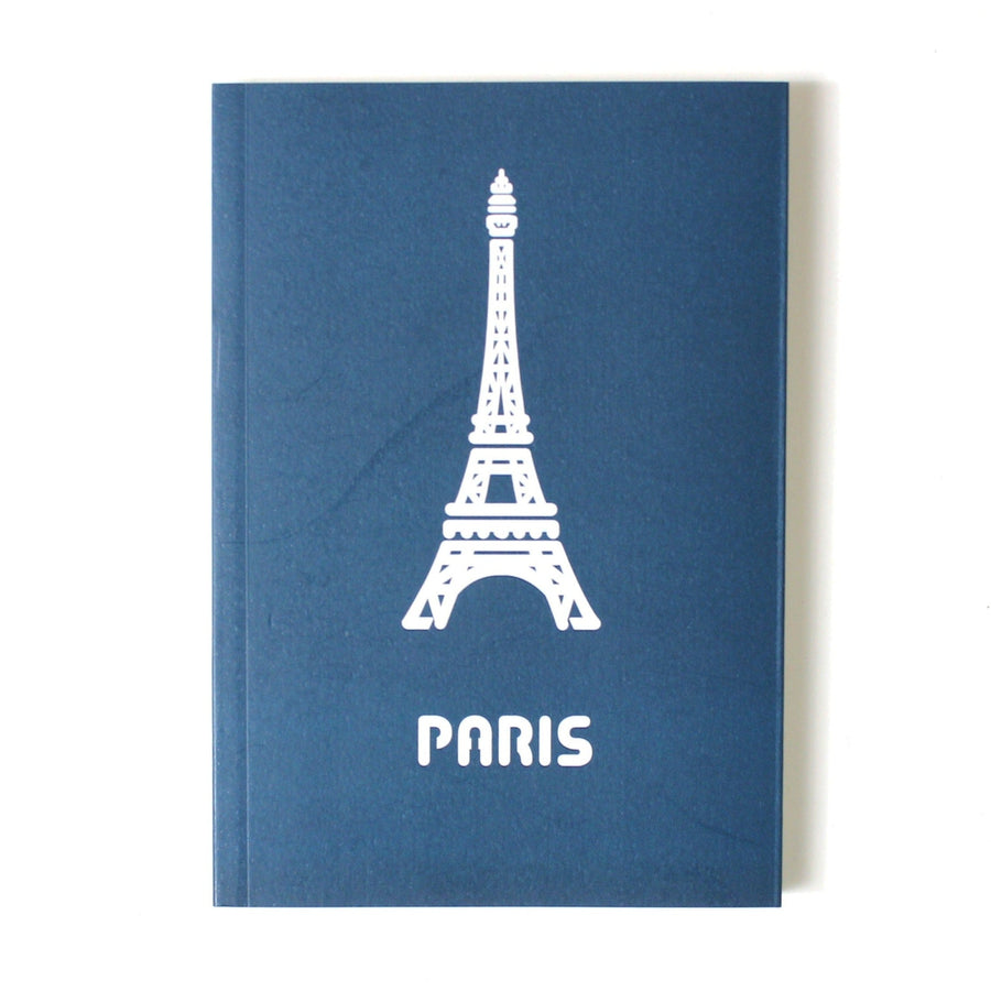 Paperways Mini Journal Paris Eiffel Tower Blue White Background Photo