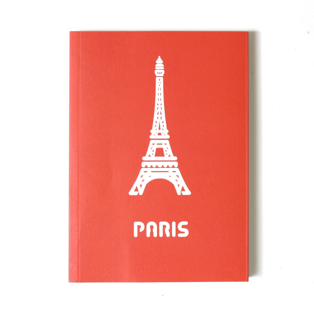 Paperways Mini Journal Paris 02 Eiffel Tower Red White Back Ground Photo