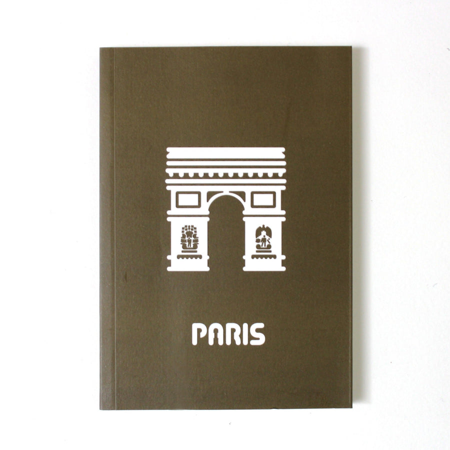 Mini Journal Paris 03 Arc de Triomphe Brown White Back Ground Photo