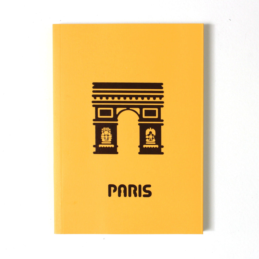 Mini Journal Paris Arc de Triomphe Yellow White Background Photo