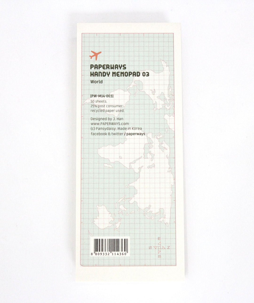 Paperwayys Rapper Paperways - Handy Memopad - World