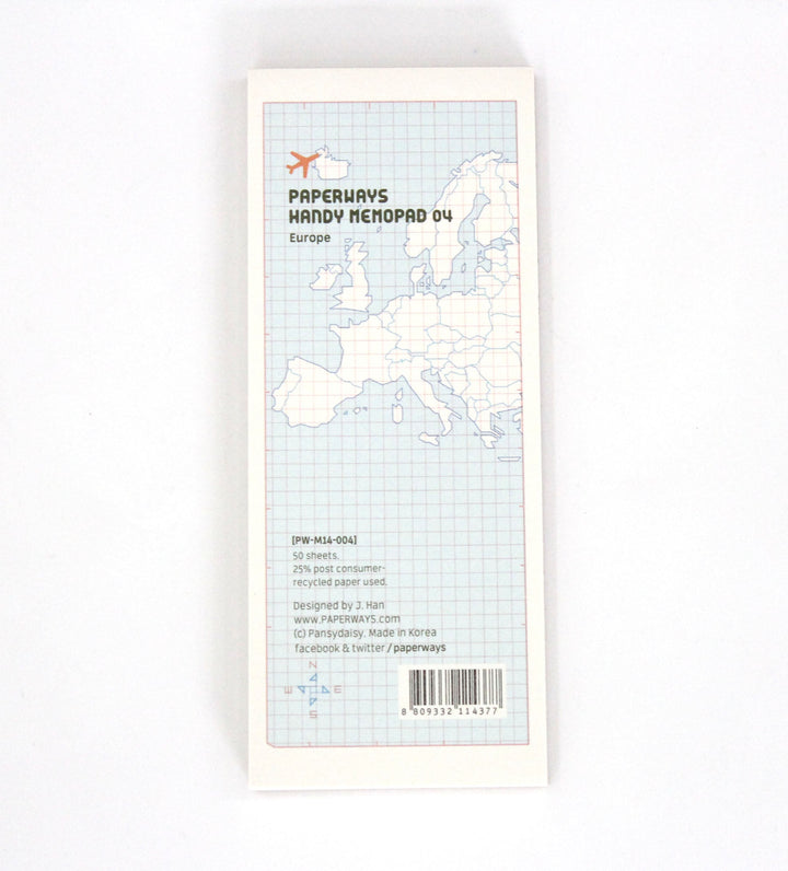 Paperways Handy Memopad Europe White Background Photo