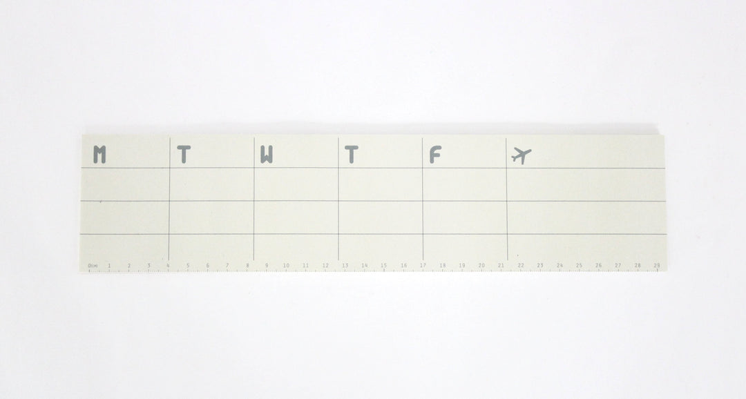 Paperways Gluememo Weekly Ruler (cm) White Background Photo