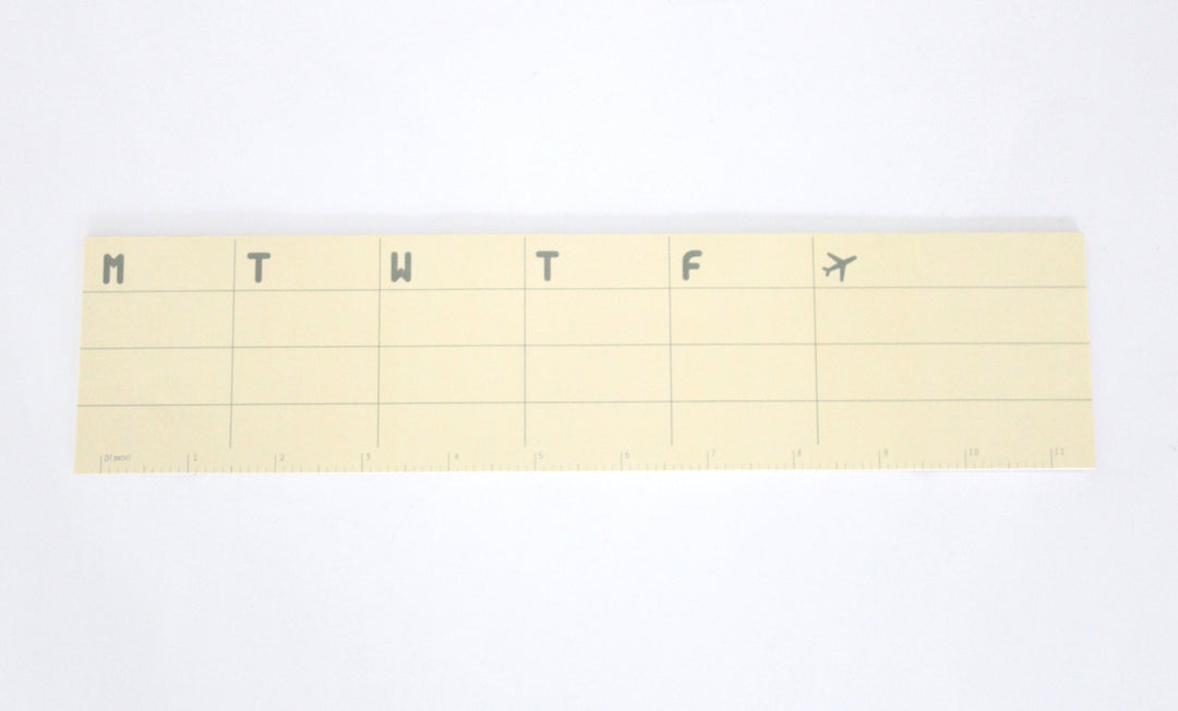 Paperways Gluememo Weekly Ruler (inch) White Background Photo