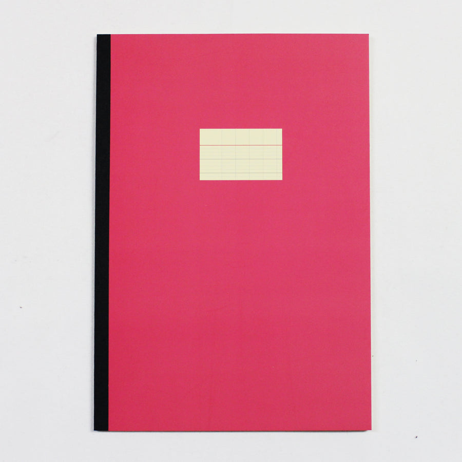 Paperways New Notebook L French Grid Crimson Red White Back Ground Photo