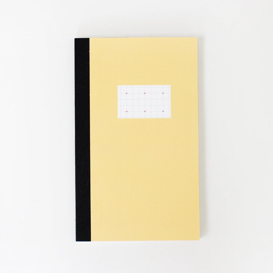 Paperways New Notebook S Cross Grid Flax Yellow White Back Ground Photo